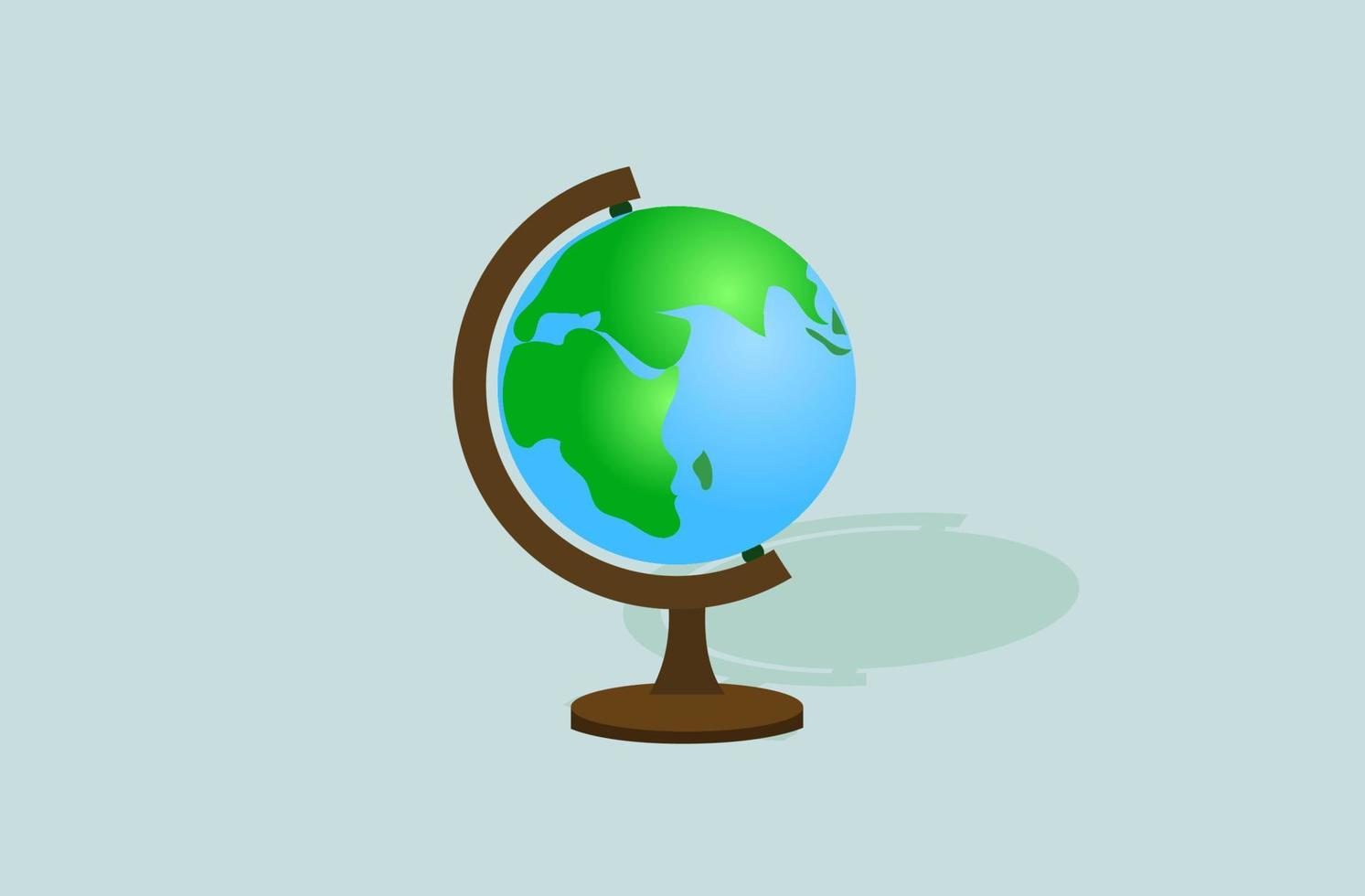 Concept education, literature, globe vector illustration, world map, rounded, earth
