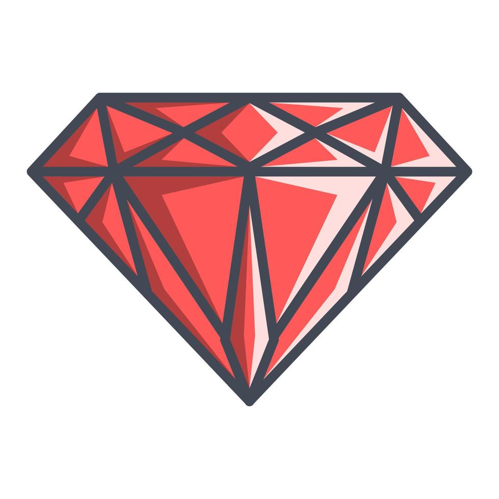 icono de diamante, adecuado para una amplia gama de proyectos creativos digitales. vector