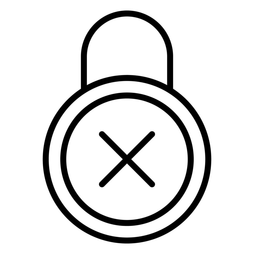 Password refuse icon, suitable for a wide range of digital creative projects. vector