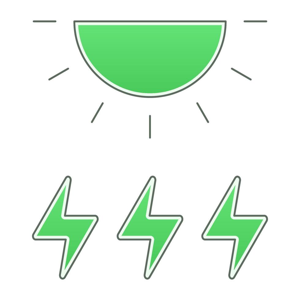 solar power icon, suitable for a wide range of digital creative projects. vector