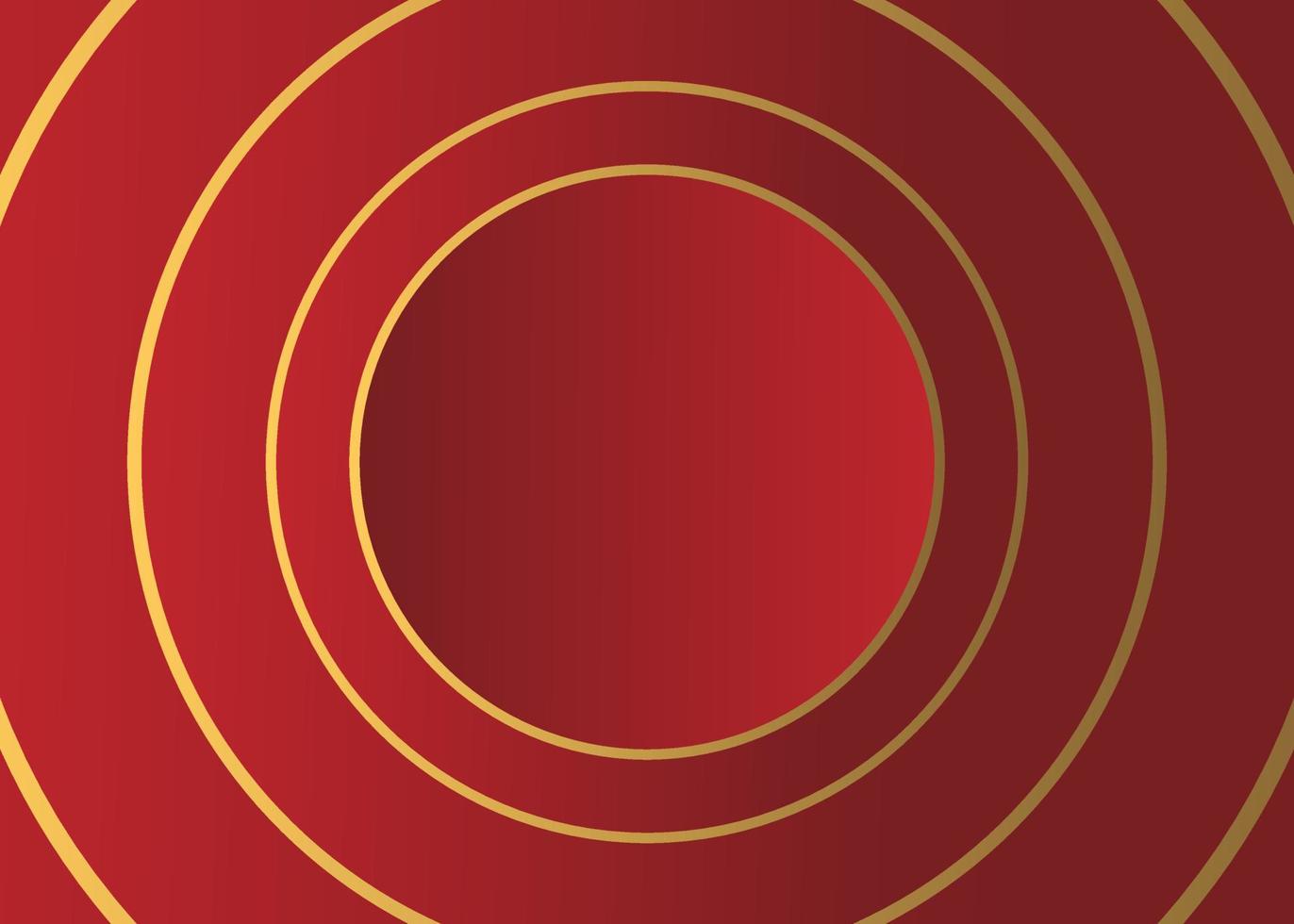 red background vector illustration with copy space with gold accents