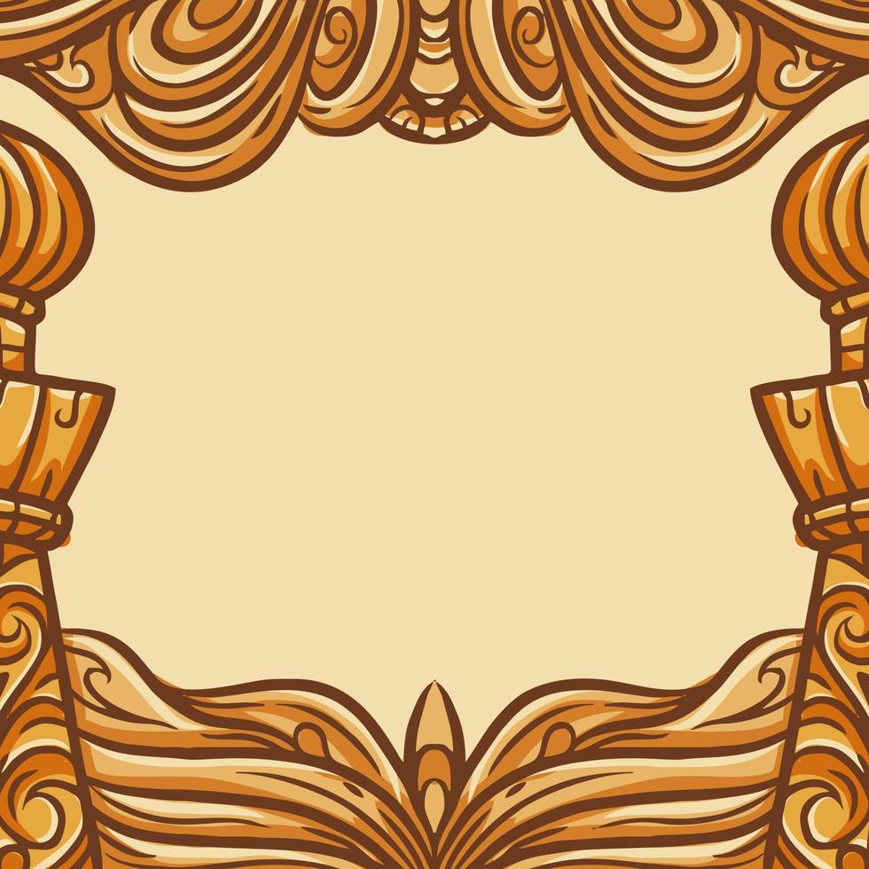 vector illustration of islamic background for social media template with copy space