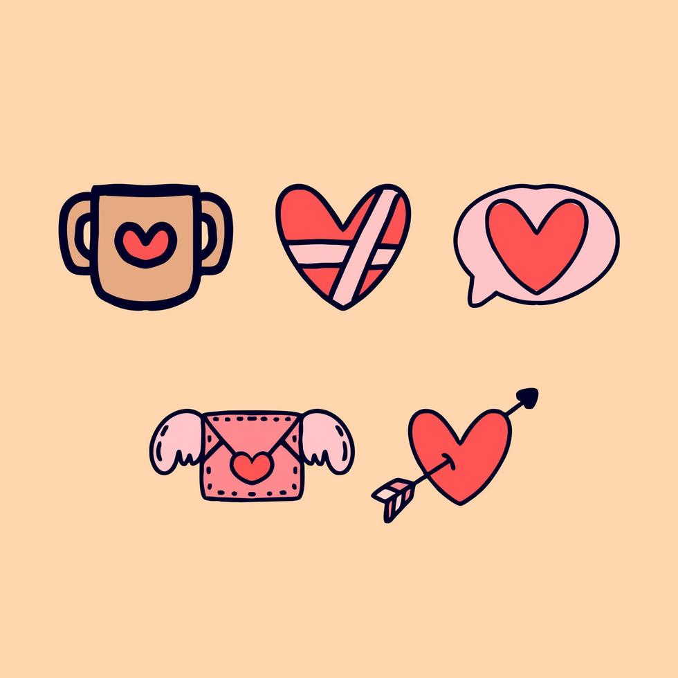 the valentine symbol icon can be used for stickers. vector illustration