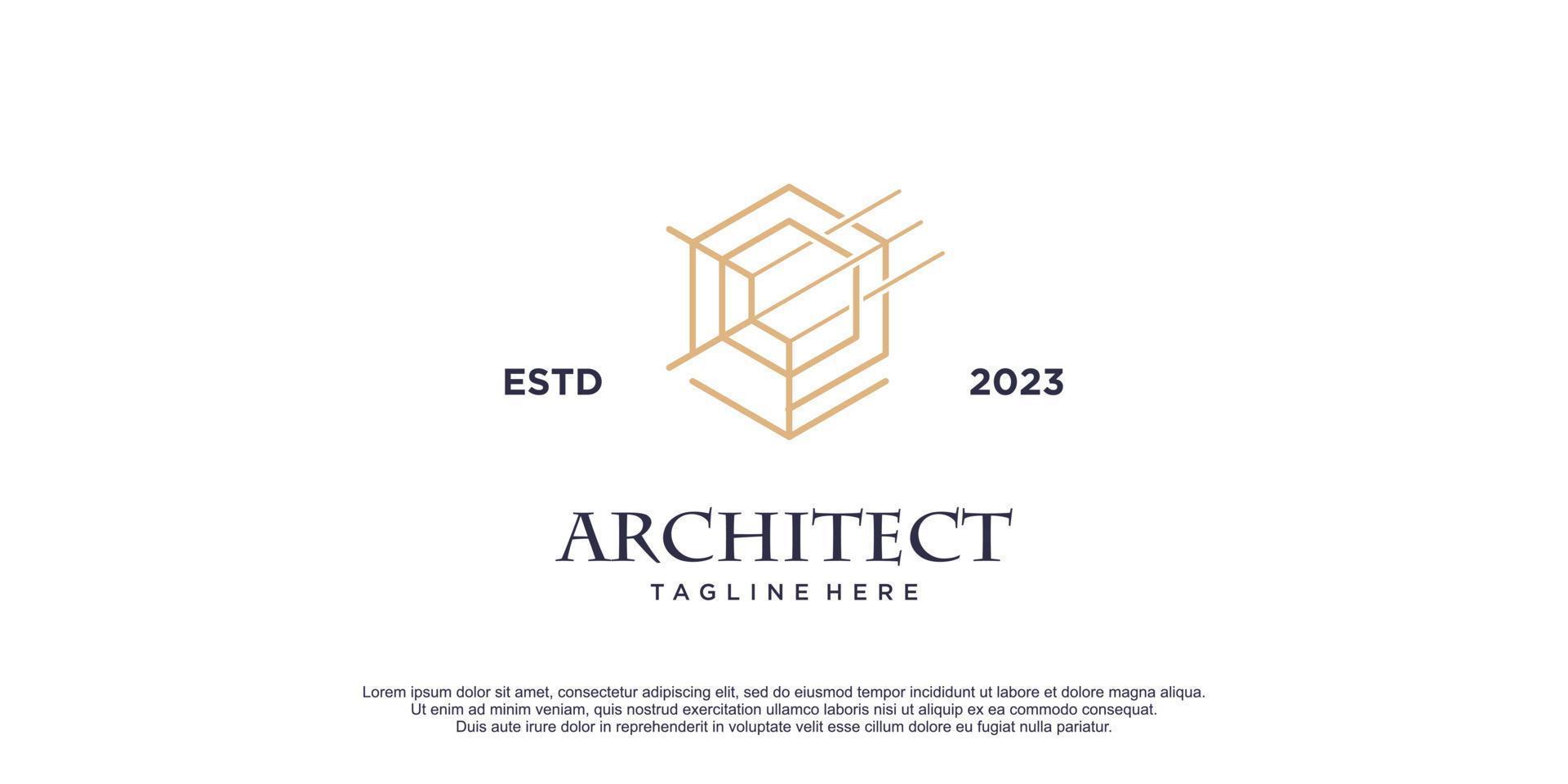 Architec logo design icon vector illustration