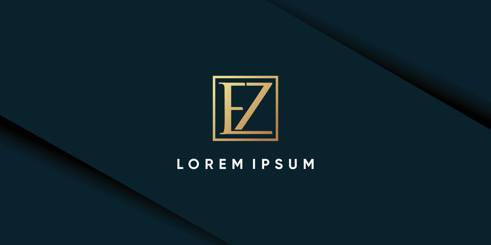 Initial EZ logo with creative design for your business brand vector