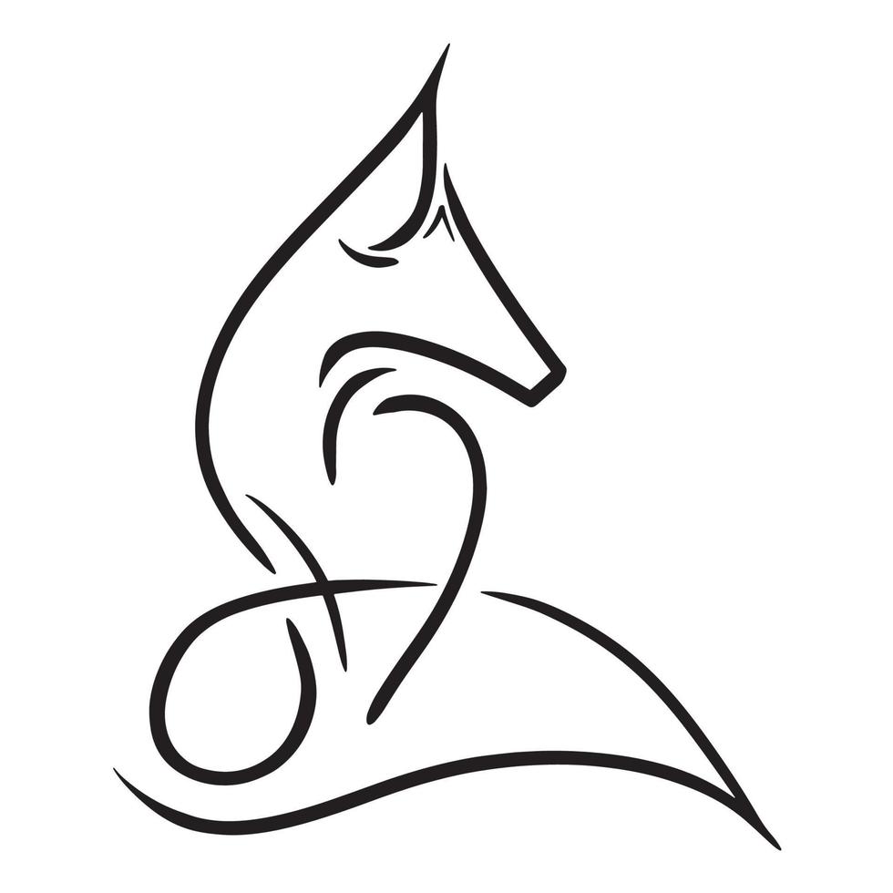 Illustration of fox logo vector