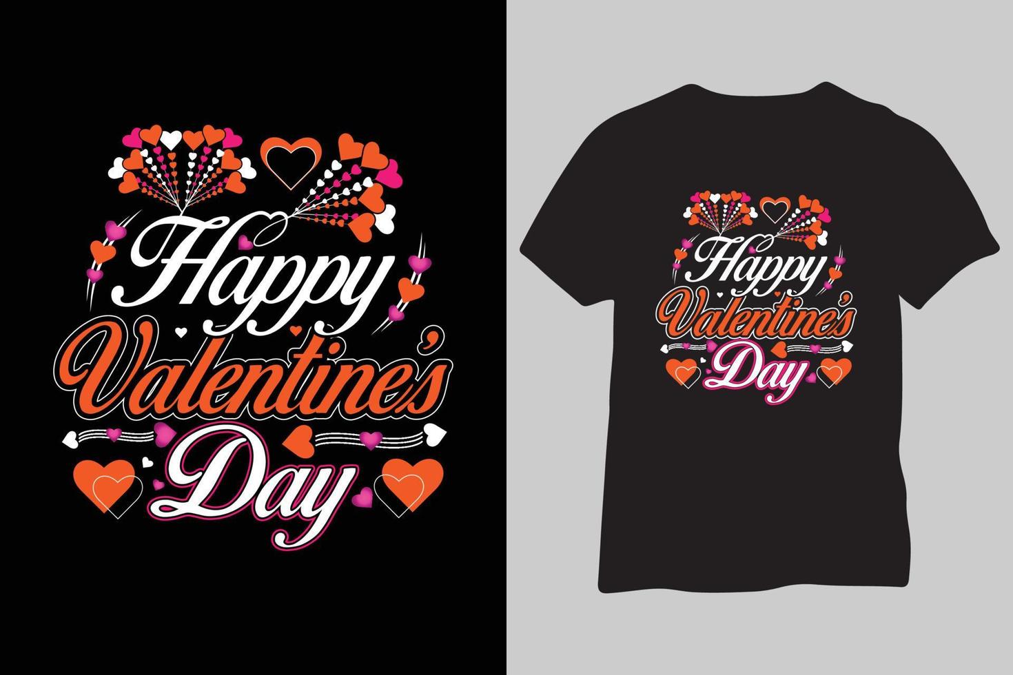 Happy Valentines Day typography valentine quote t shirt or eye-catching design vector