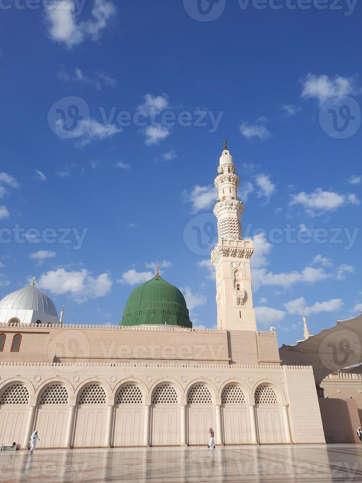 Beautiful daytime view of Masjid Al Nabawi, Medina, Saudi Arabia. photo