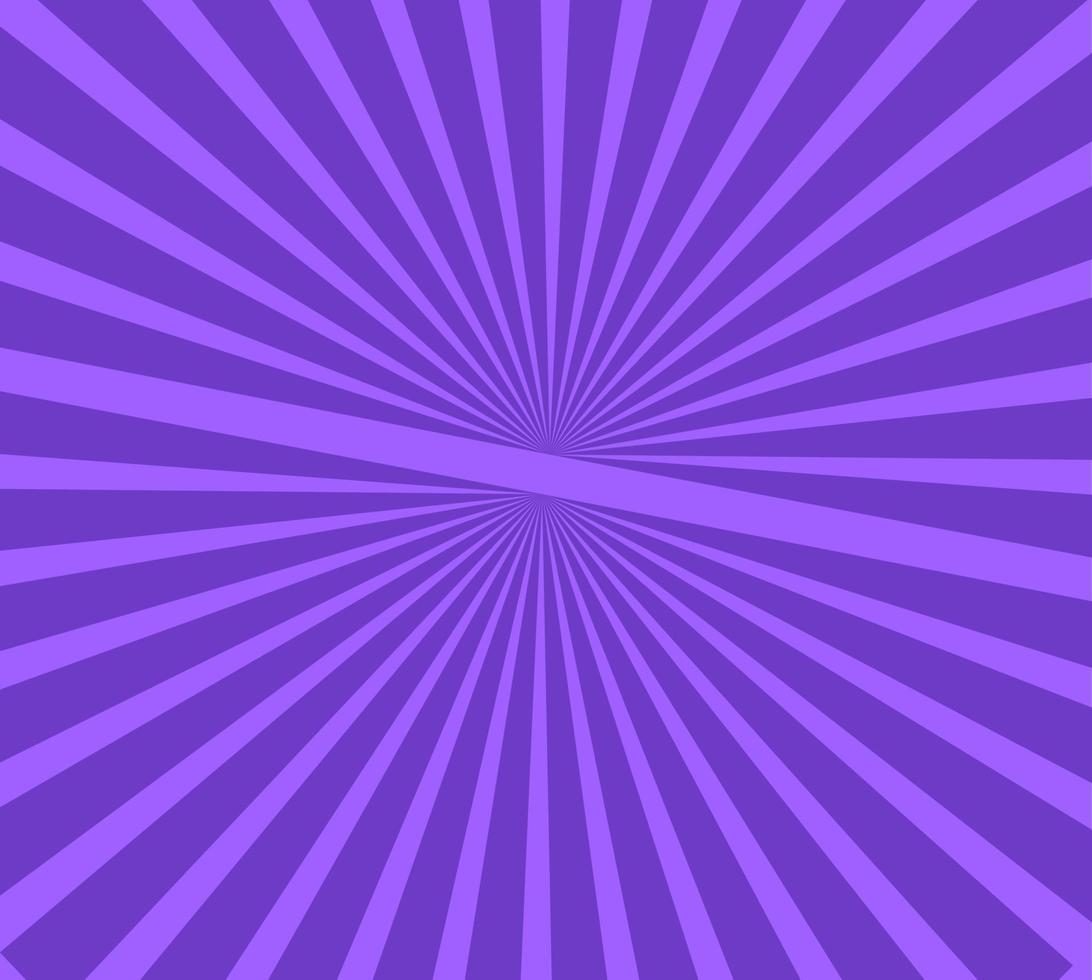Violet Background of diverging rays in the style of popart for print and design. Vector illustration.