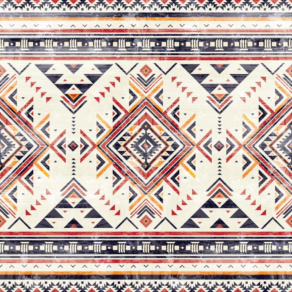 Native american pattern indian ornament pattern geometric ethnic textile texture tribal aztec pattern navajo mexican fabric seamless Vector decoration