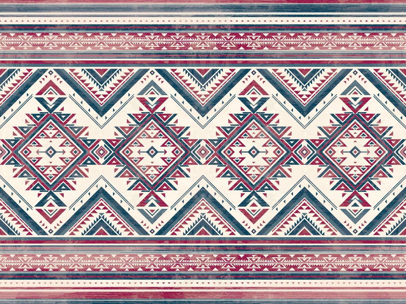 Native american pattern indian ornament pattern geometric ethnic textile texture tribal aztec pattern navajo mexican fabric seamless Vector decoration