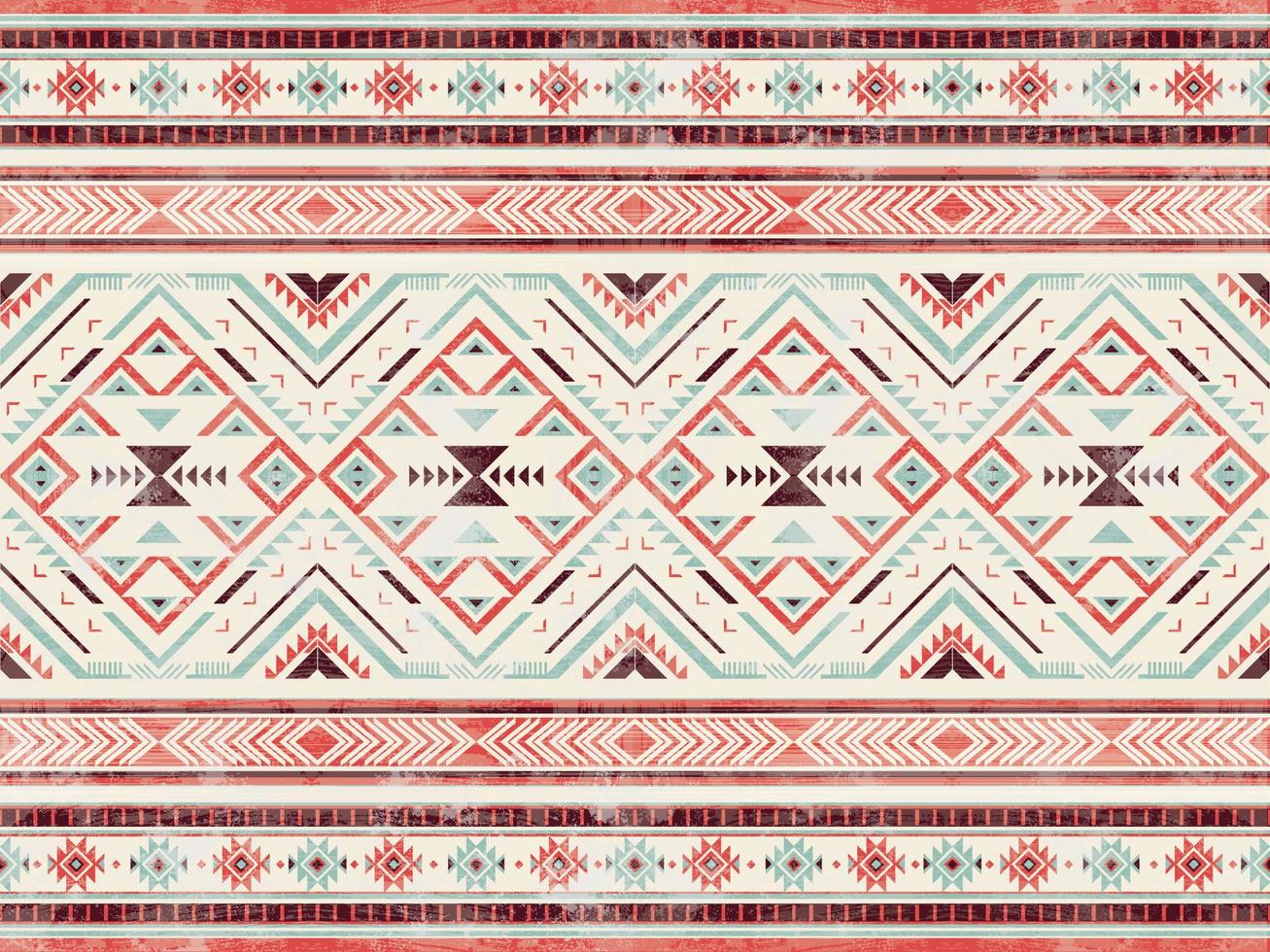 Native american pattern indian ornament pattern geometric ethnic textile texture tribal aztec pattern navajo mexican fabric seamless Vector decoration