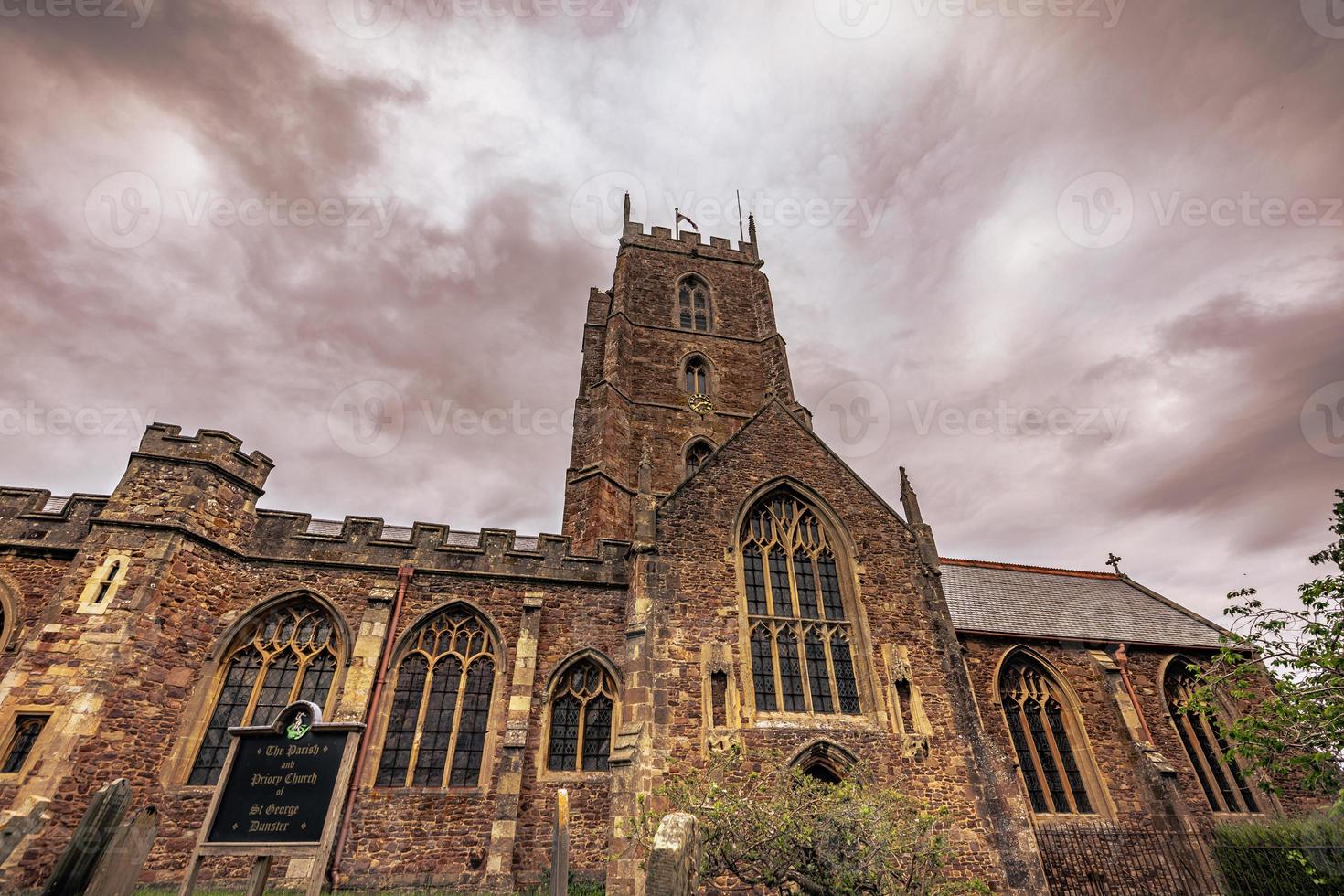 The old rural town of Dunster, England. photo