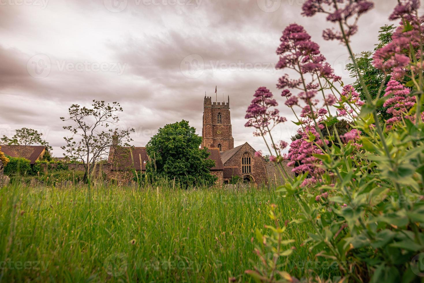The old rural town of Dunster, England. photo
