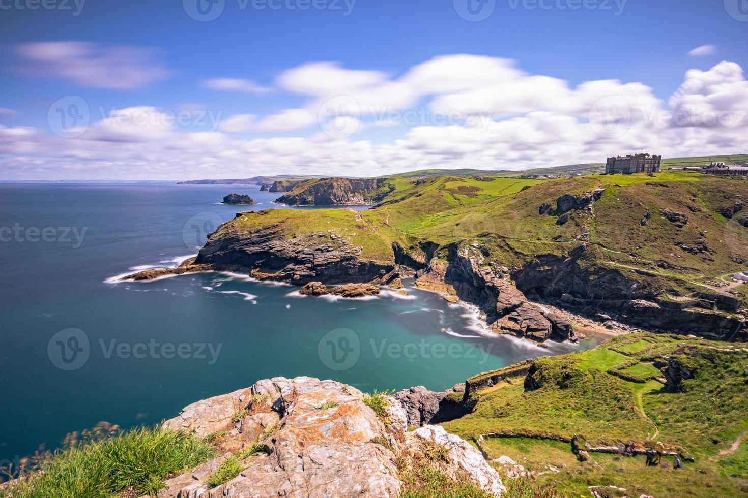 The legendary ancient town of Tintagel in Cornwall, England. photo