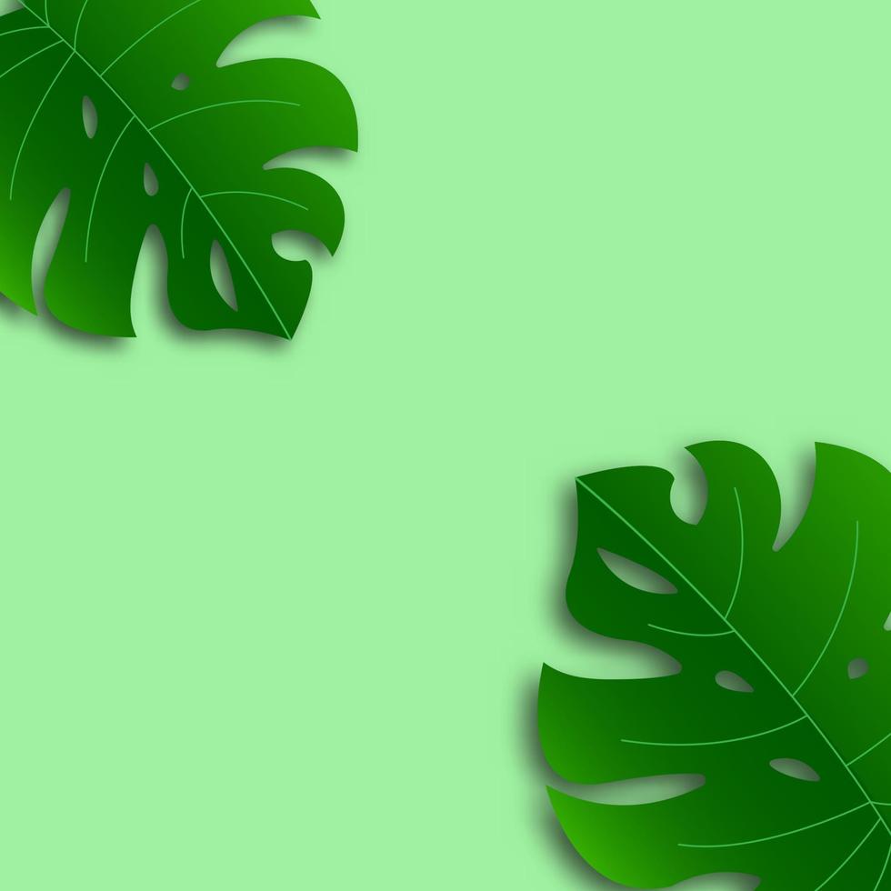 Green Leaves Background with Copy Space vector