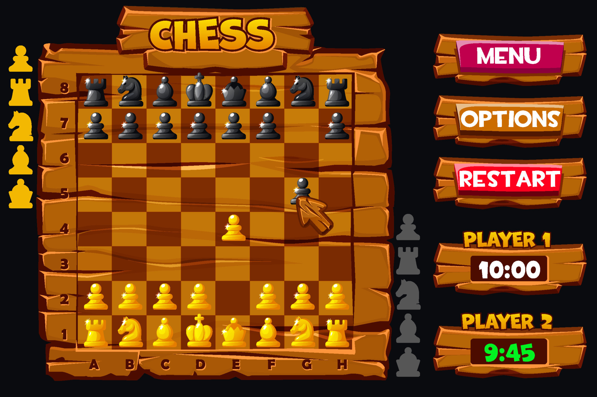 Chess game UI, interface and button set 17102209 Vector Art at Vecteezy