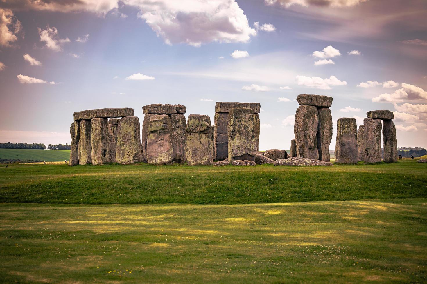 Ancient ruins of the druid site of Stonehenge on the plain of Salisbury, England. photo