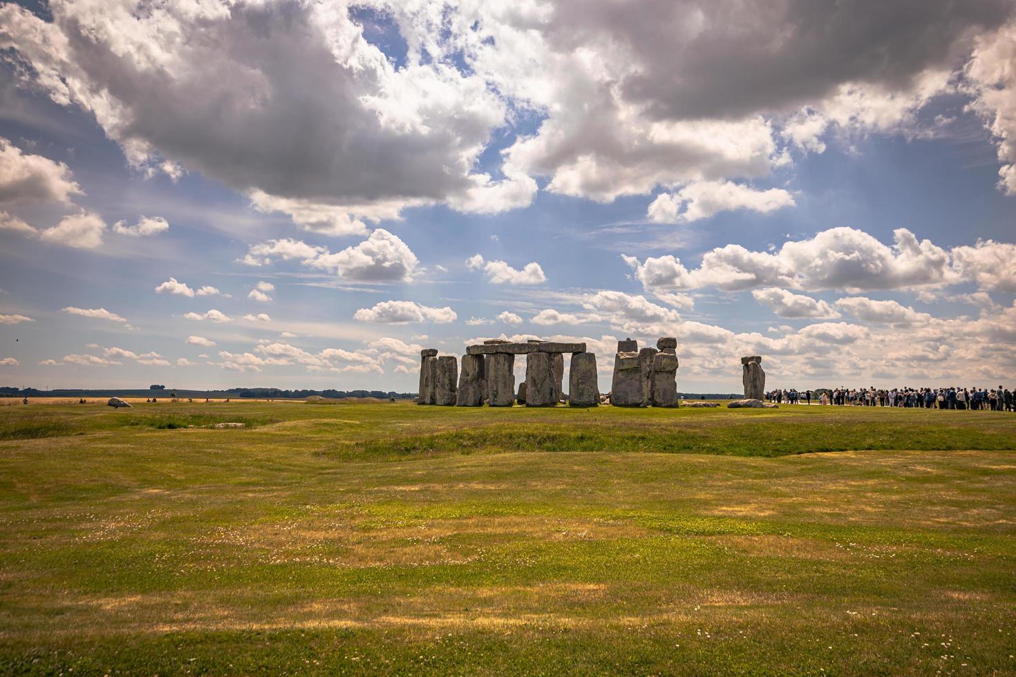 Ancient ruins of the druid site of Stonehenge on the plain of Salisbury, England. photo