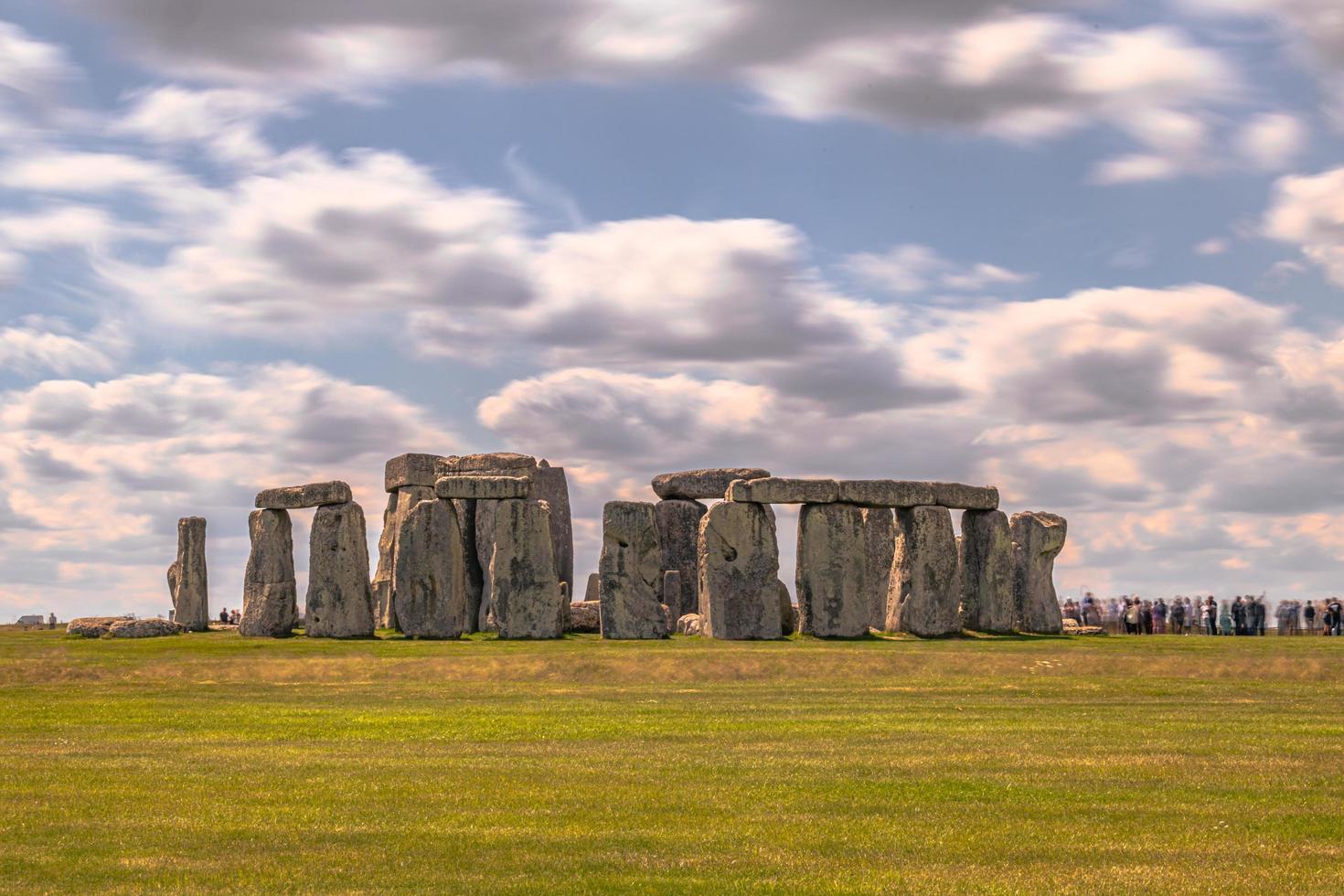 Ancient ruins of the druid site of Stonehenge on the plain of Salisbury, England. photo