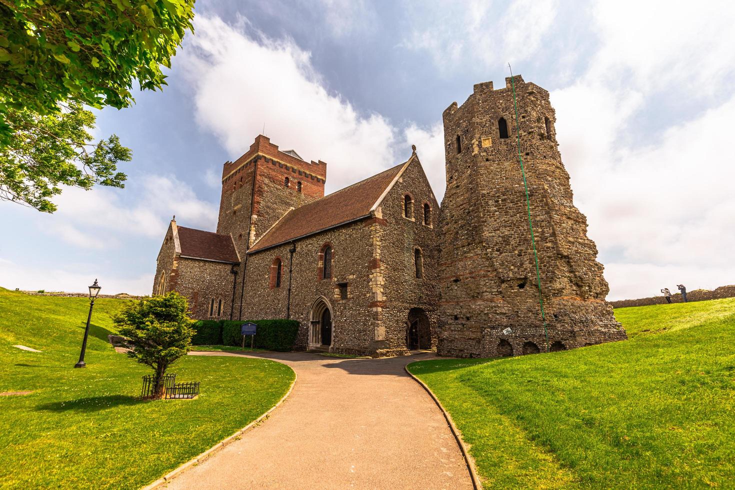 Ancient church at the mighty castle of Dover in Kent, England. photo