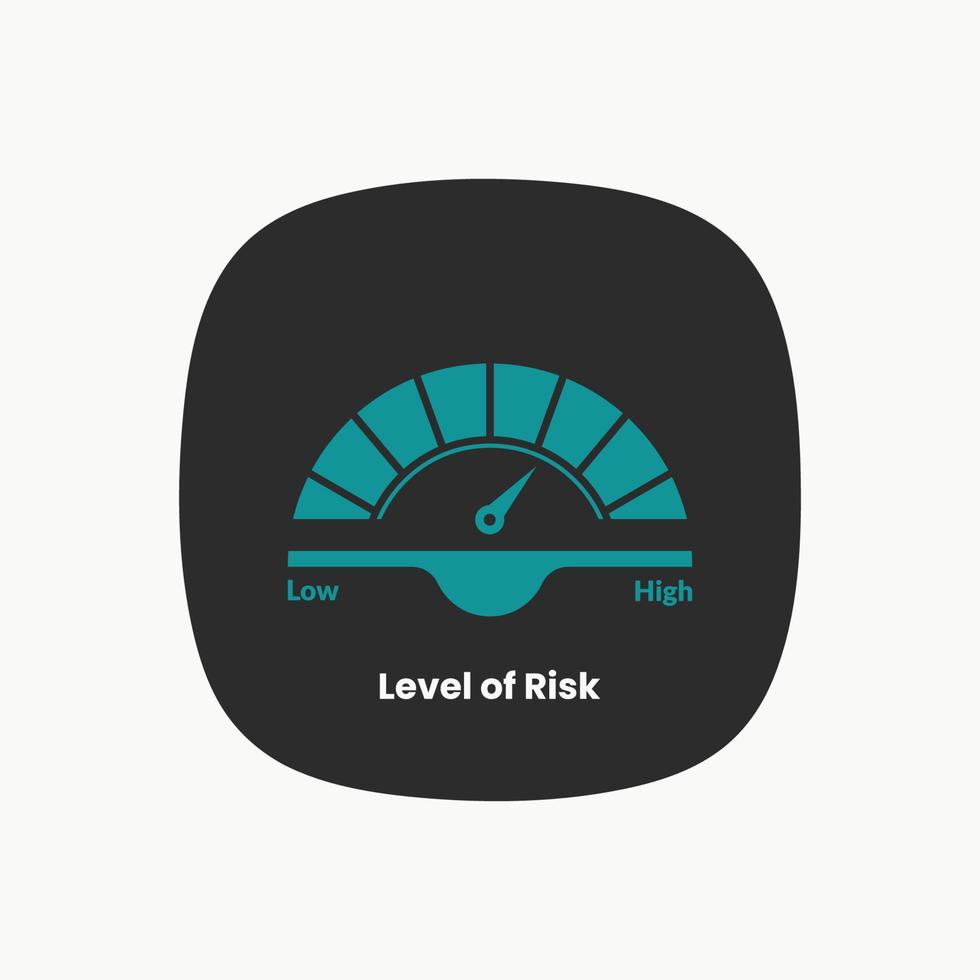 Level of risk icon graphic design vector illustration