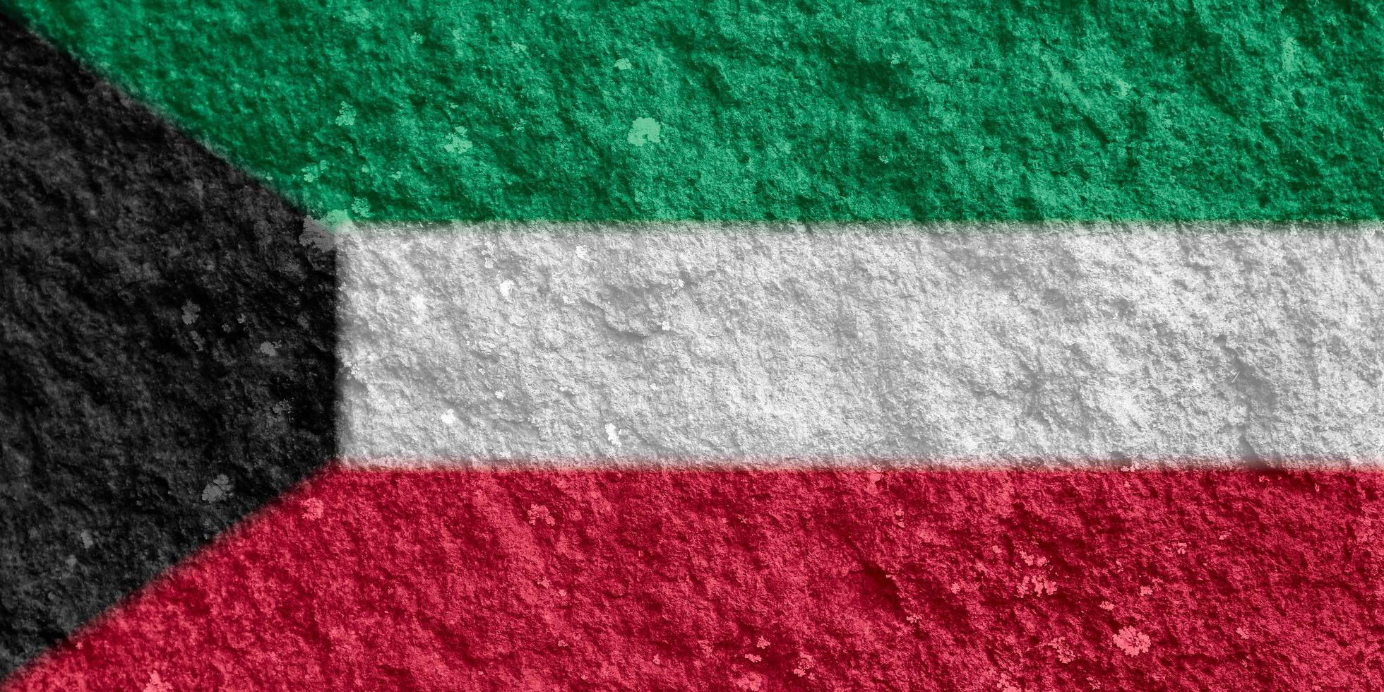 textura de la bandera de kuwait como fondo foto