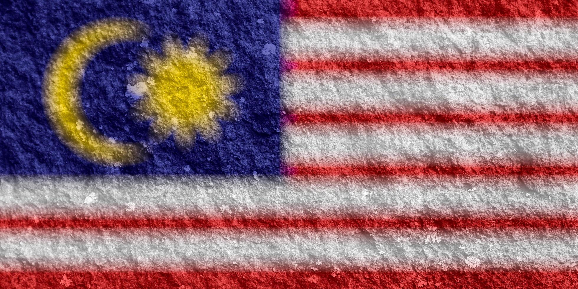 textura de la bandera de malasia como fondo foto