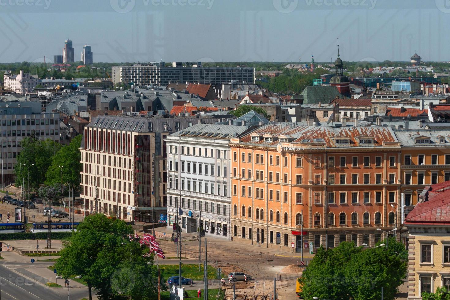 riga desde arriba en el verano foto