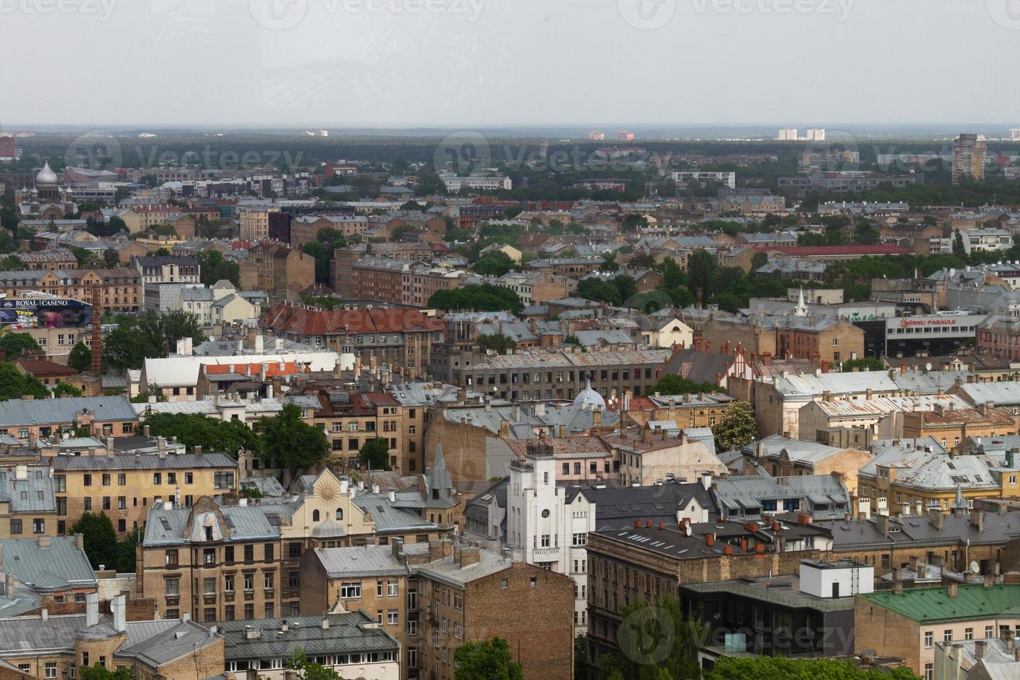 riga desde arriba en el verano foto