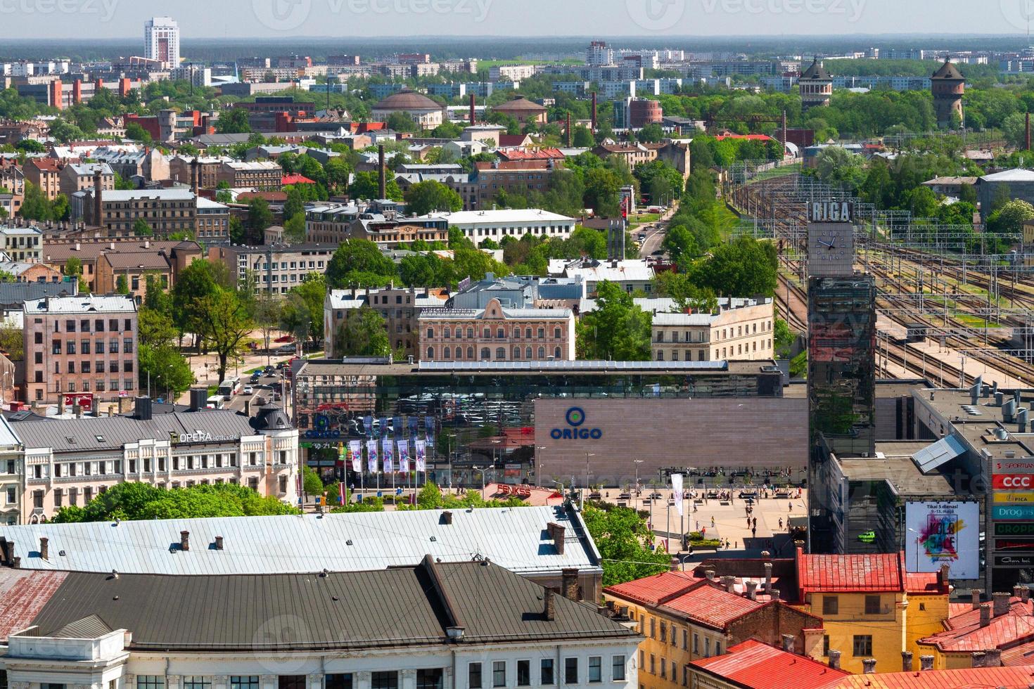 riga desde arriba en el verano foto