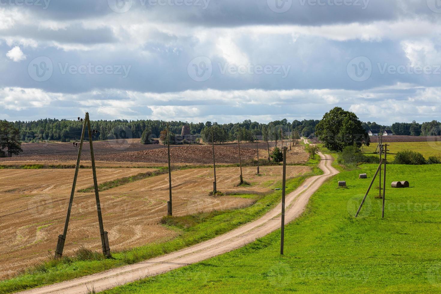 Latvian summer landscapes with clouds photo