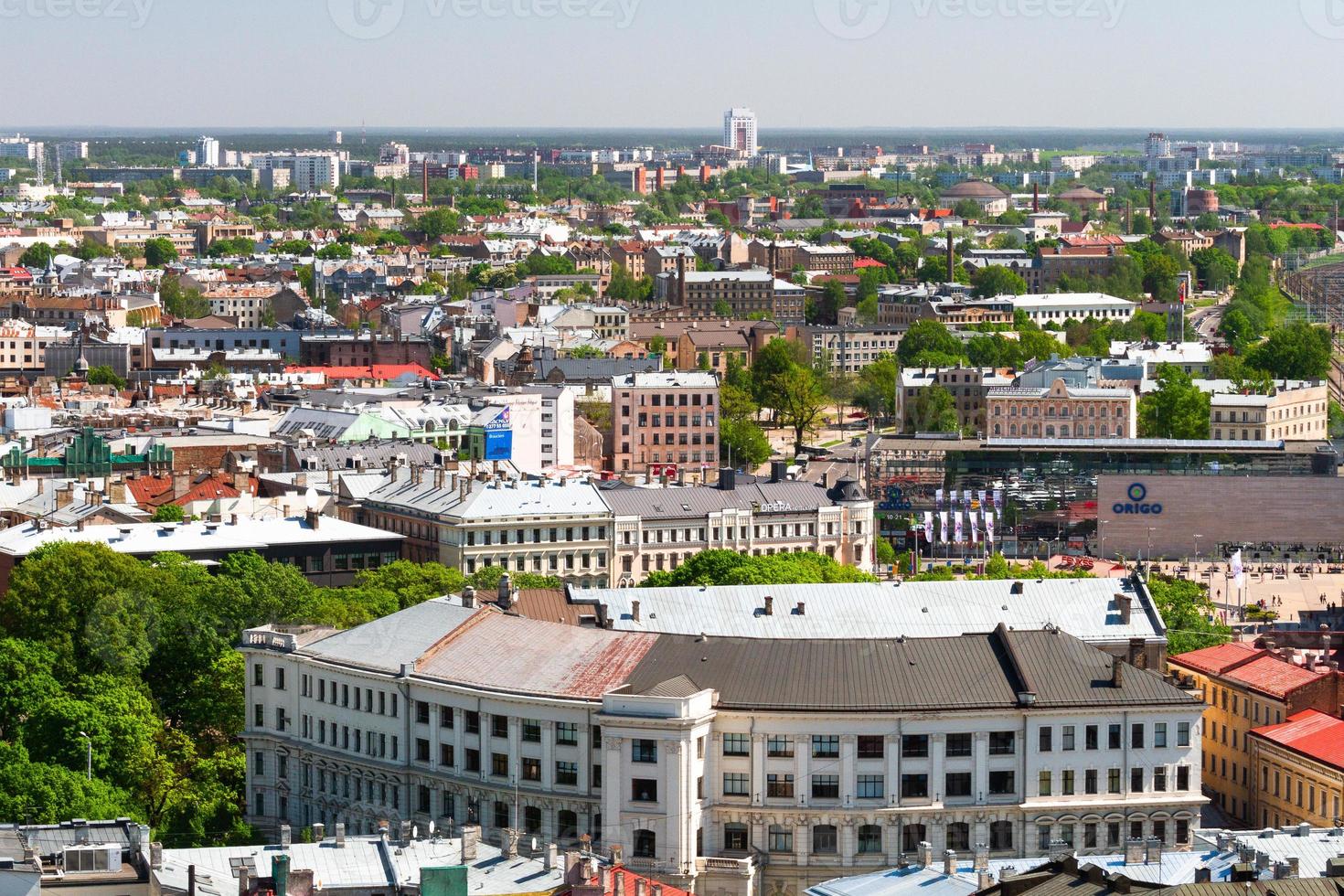 riga desde arriba en el verano foto