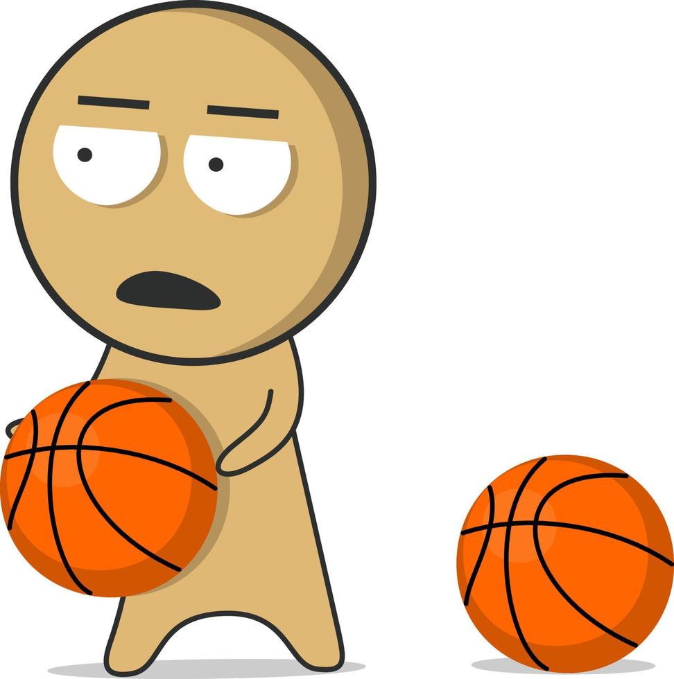 Basketball player throws the ball into the ring vector