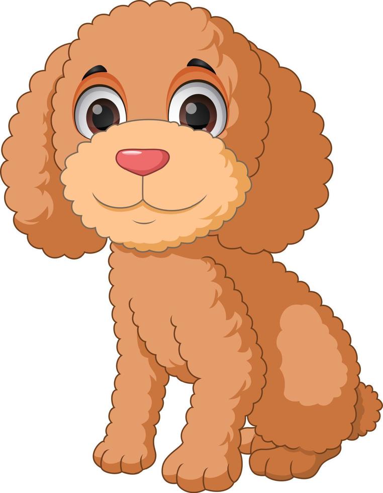 Cartoon funny dog on white background vector