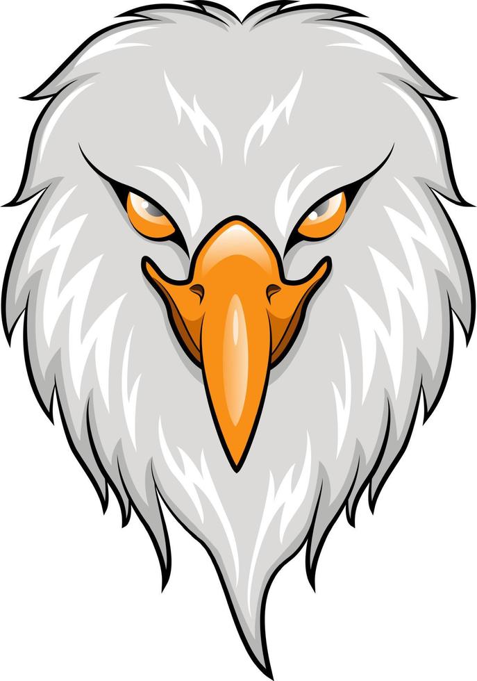 Cartoon eagle head cartoon mascot vector