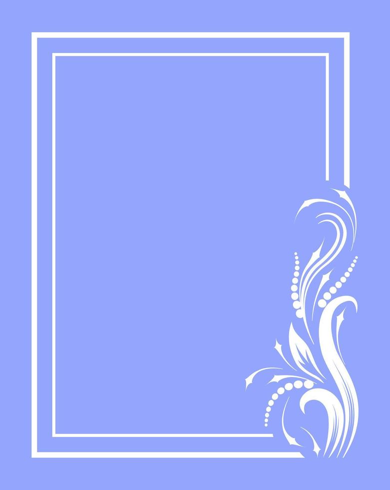 Vintage frame for text with vintage silhouette pattern. Template for letterhead, letter, postcard. Vector illustration.