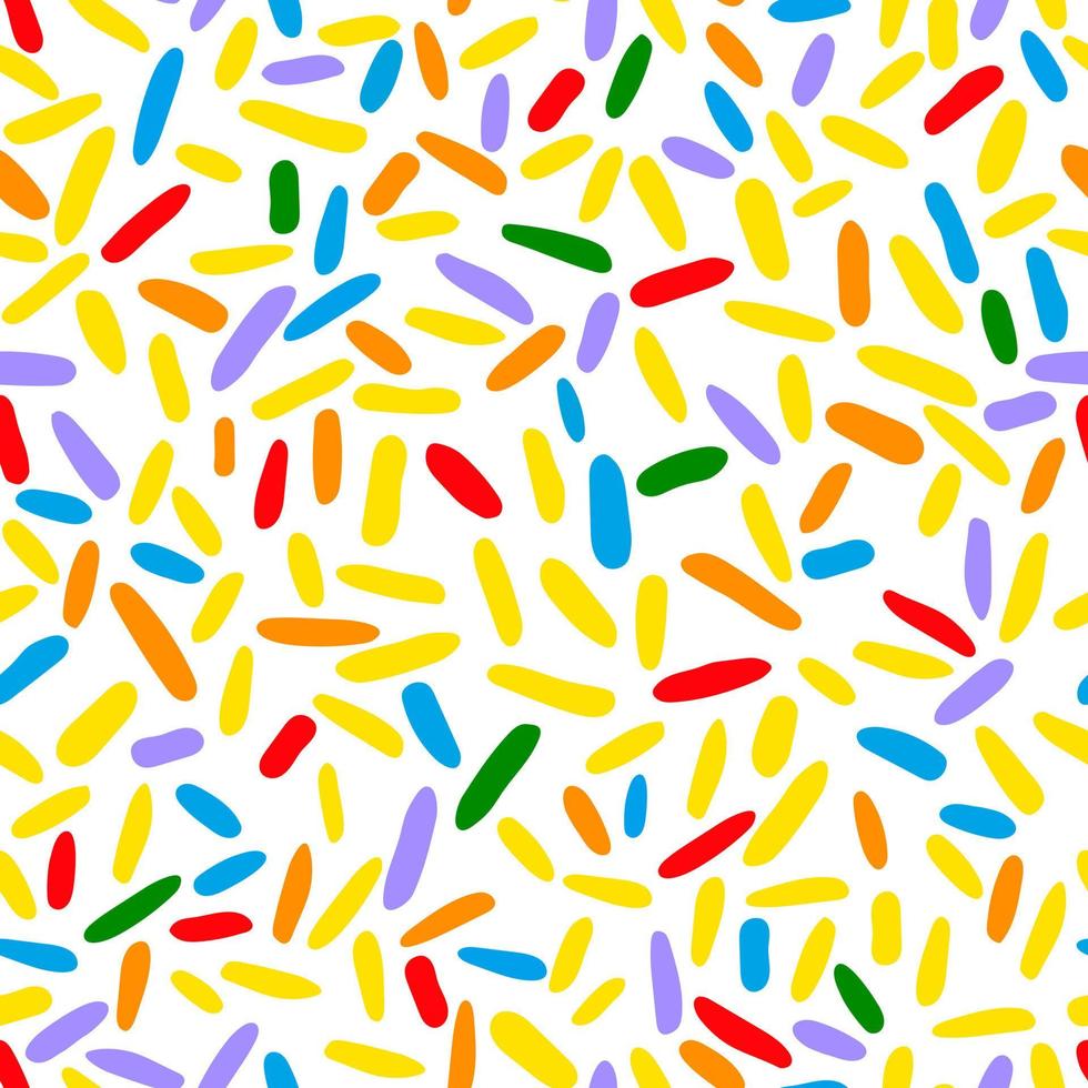 palos de colores espaciados aleatoriamente sobre un fondo blanco. vector