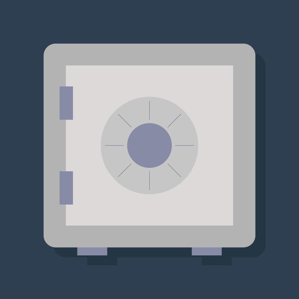 Locker - Flat color icons. vector