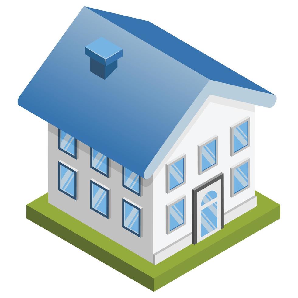 House - Isometric 3D illustration. vector