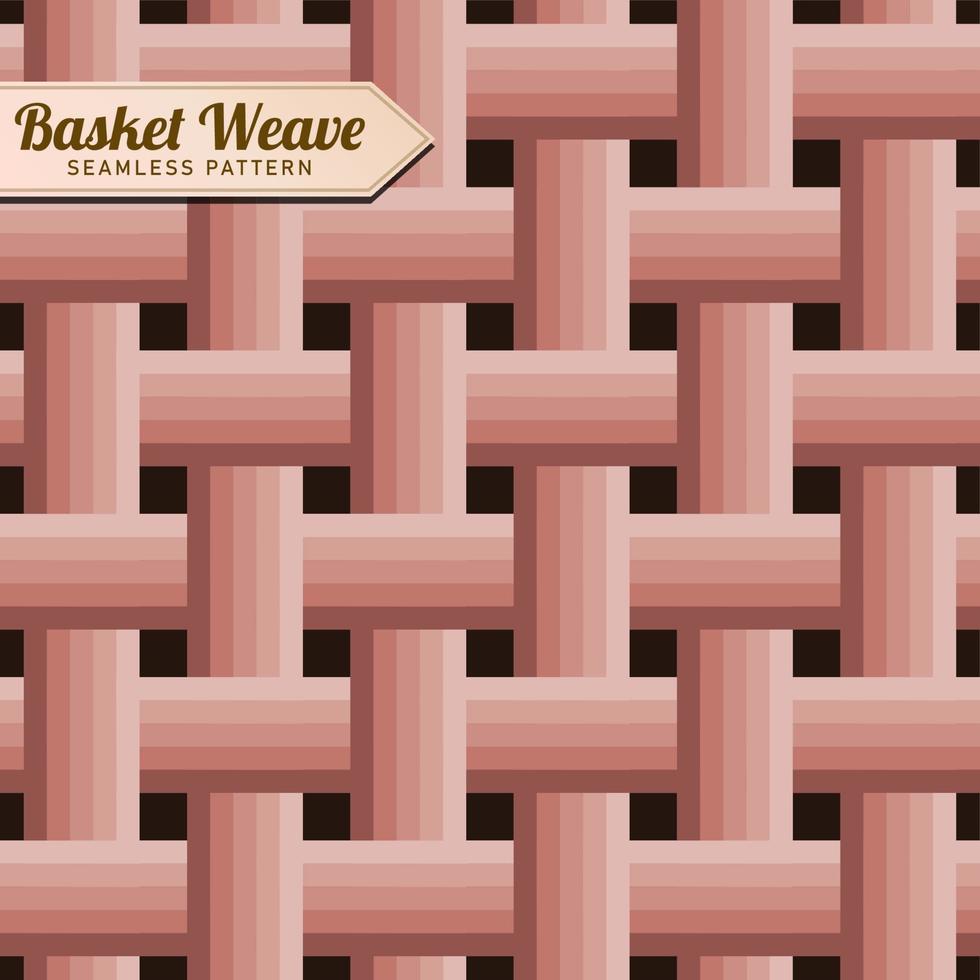 Colorful Basket Weave Seamless Pattern vector