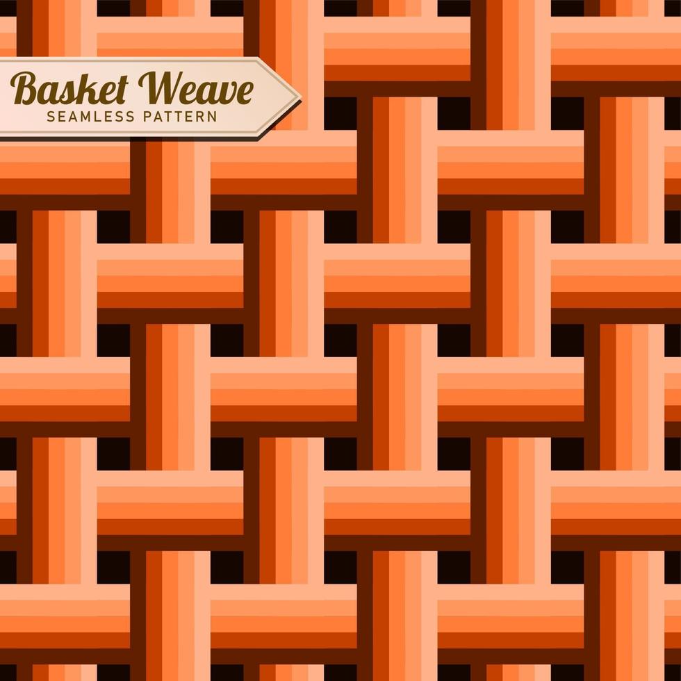 Colorful Basket Weave Seamless Pattern vector