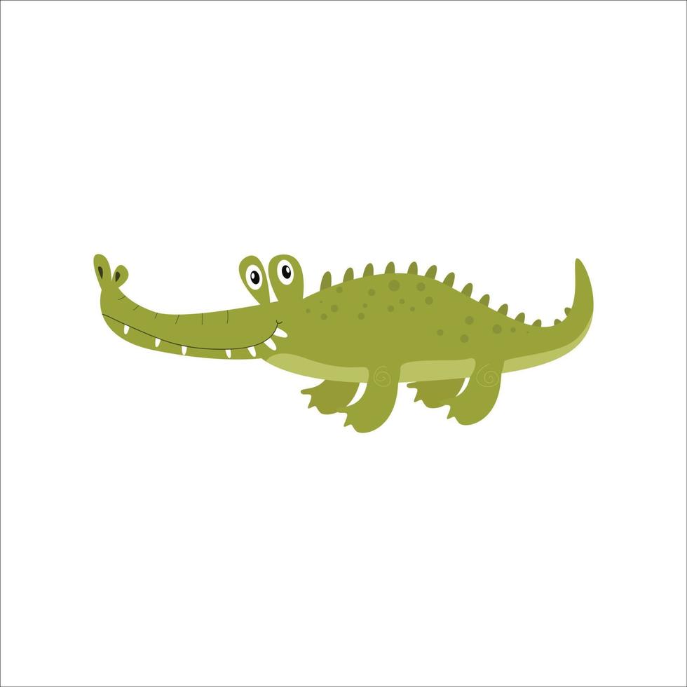 ilustración vectorial gráfico de patrones sin fisuras lindo cocodrilo. bueno para el personaje de dibujos animados, mascota, pegatina, garabato, cómic, icono. cocodrilo, carnívoro, dibujos animados, monstruo, depredador, prehistórico, adorable vector