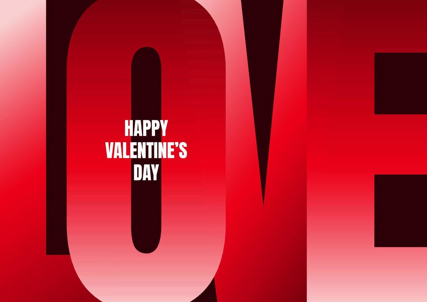 Happy Valentines Day background with love lettering vector