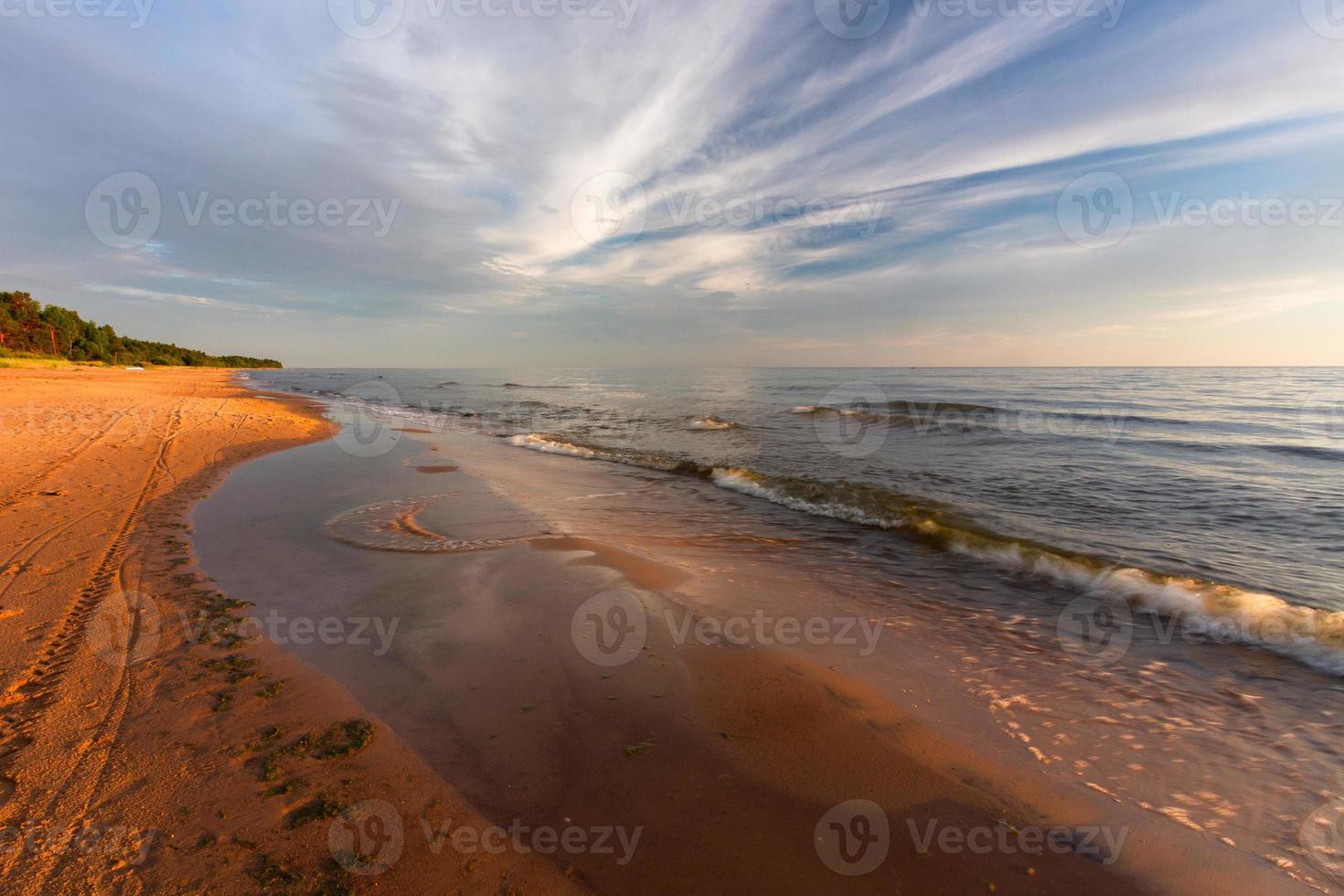 Baltic Sea Summer Landscapes at Sunset photo