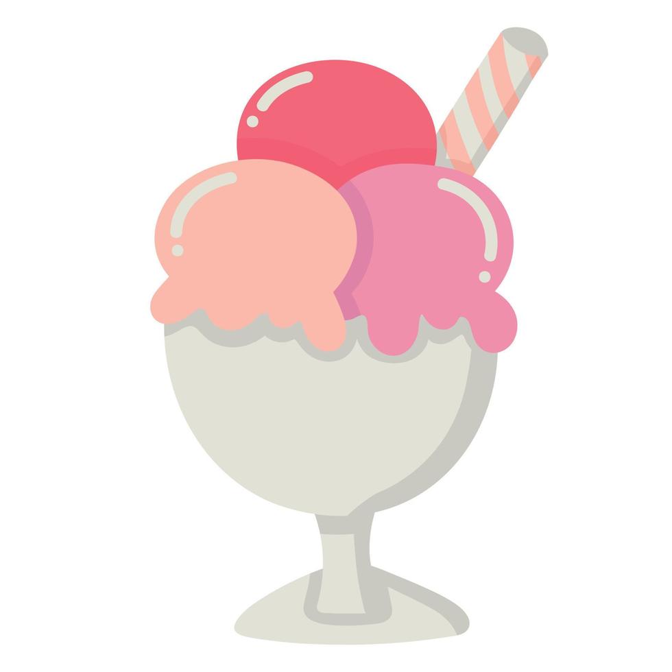 Doodle clipart balls of sweet ice cream vector