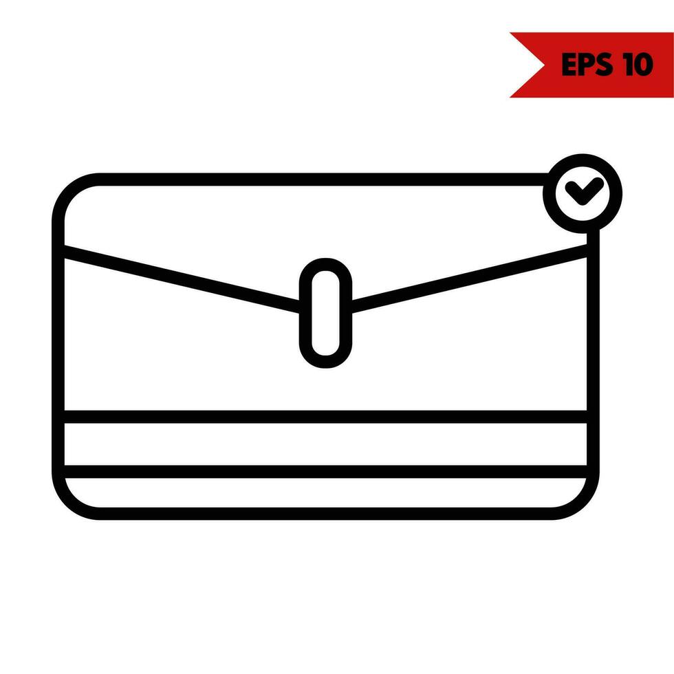 Illustration of file line icon vector