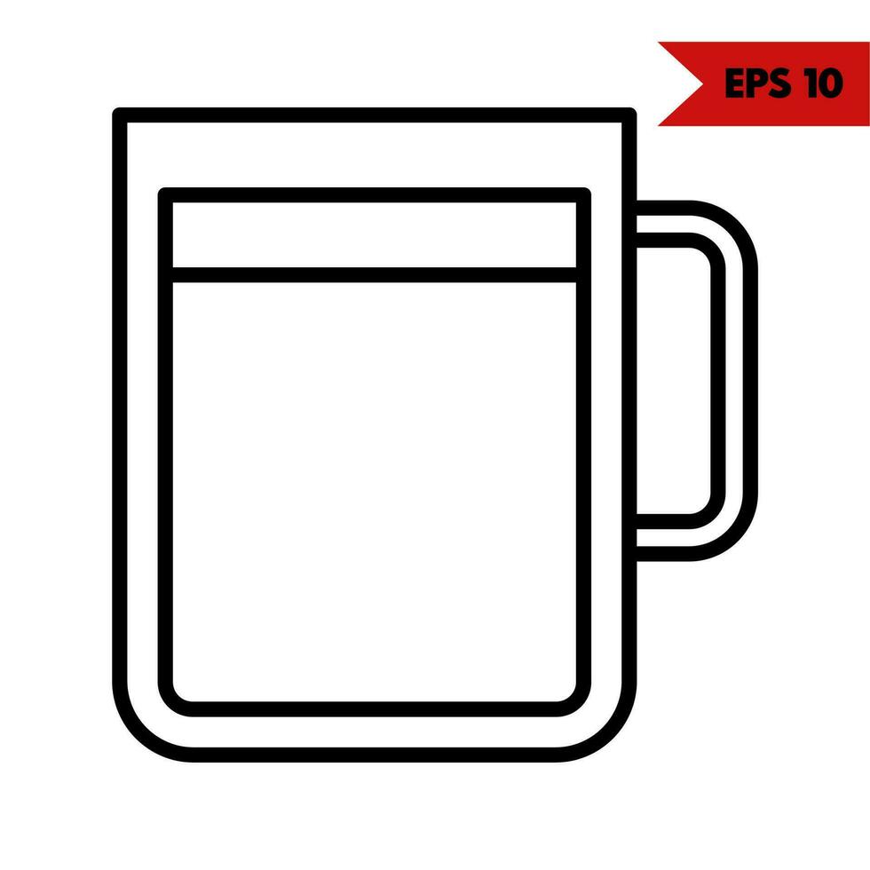 Illustration of drinkline icon vector