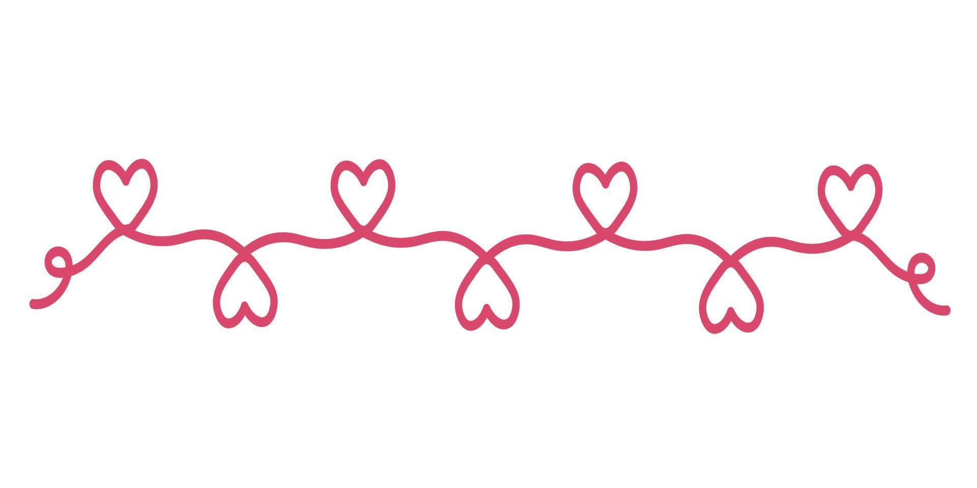 Doodle clipart ornament with hearts vector