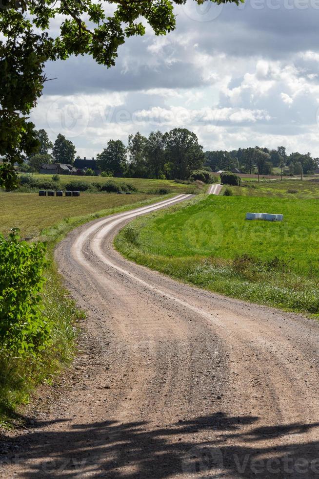 Latvian summer landscapes with clouds photo